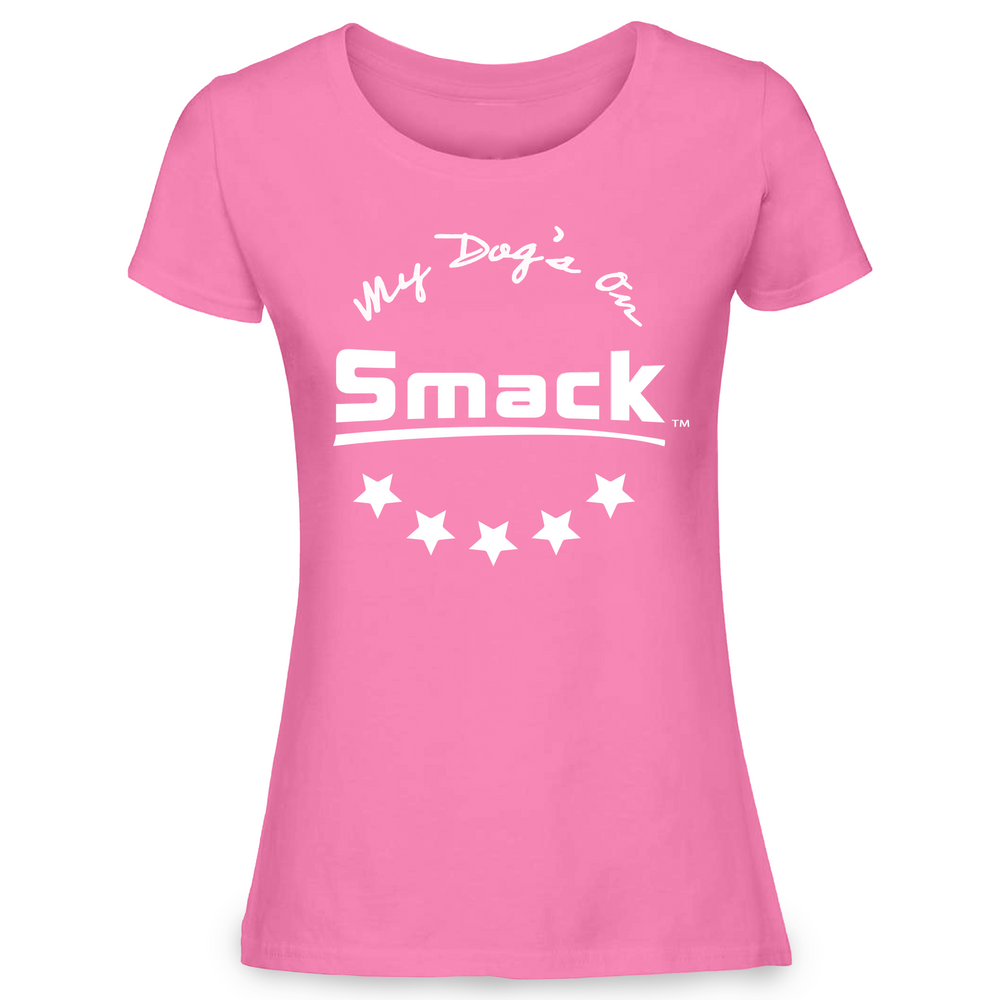 My Dog's on Smack™ T-Shirt - Ladies - Heather Pink